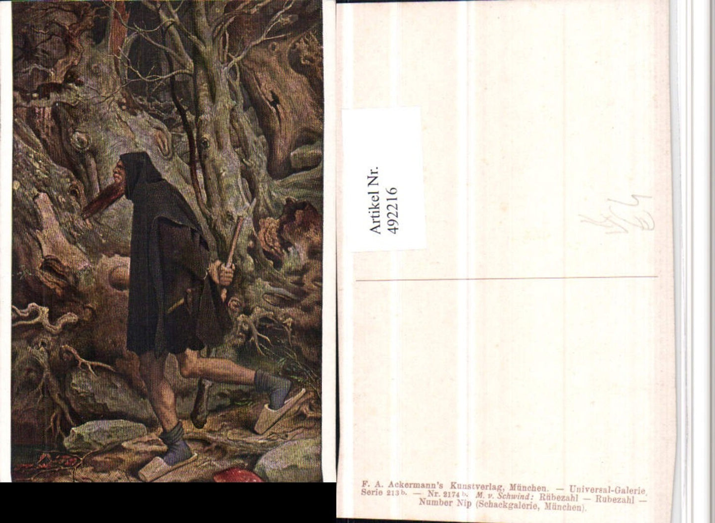 492216, Artist AK M. v. Schwind Rübezahl pub Ackermann 2174b