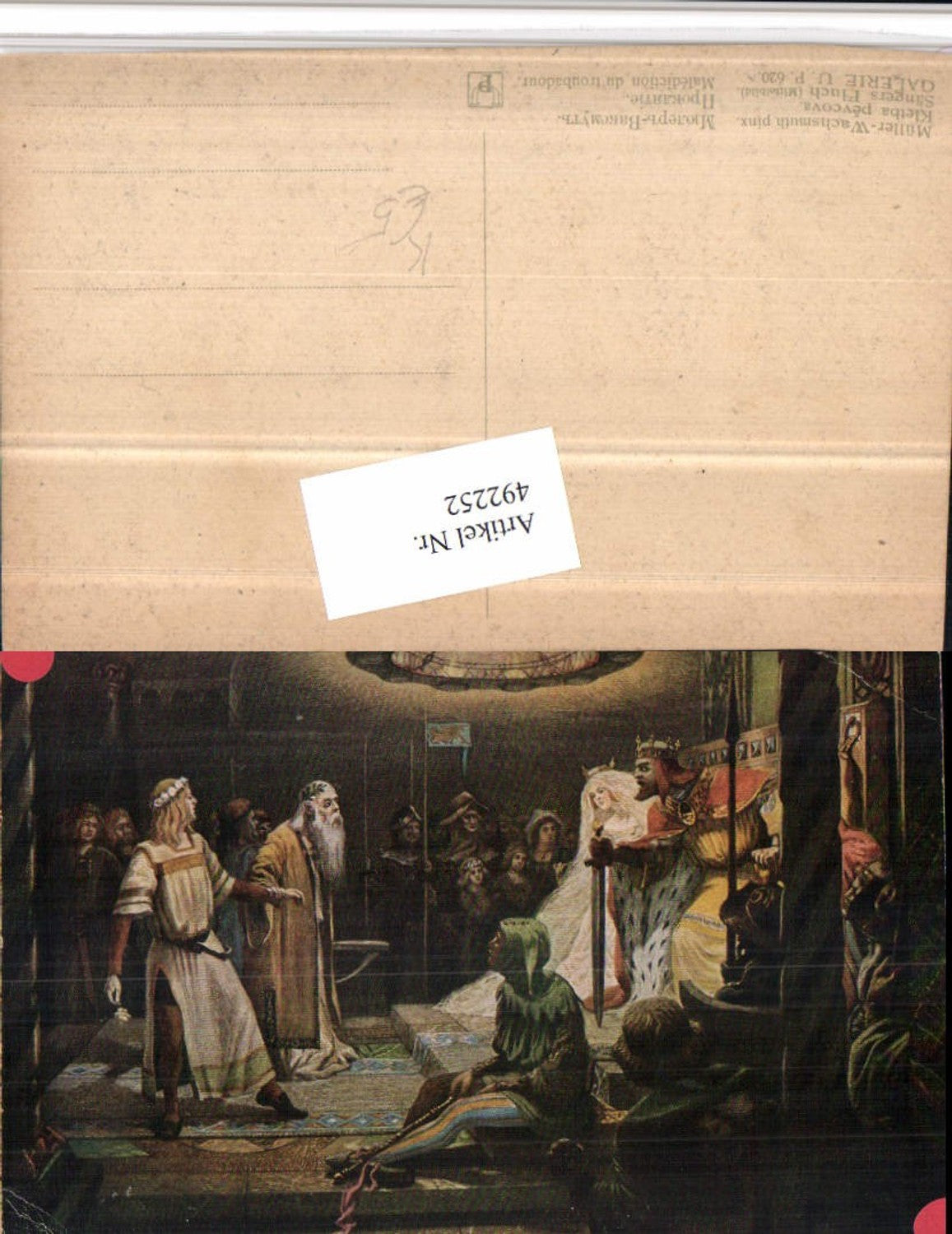 492252,Künstler AK Müller-Wachsmuth Sängers Fluch König