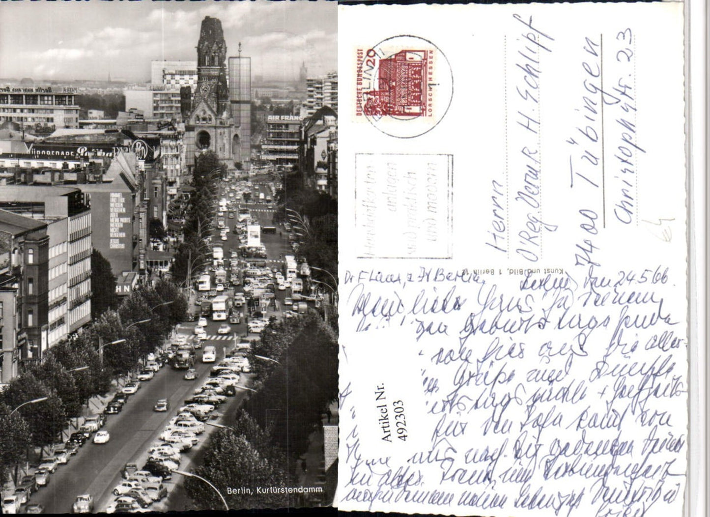 492303,Berlin Teilansicht Kurfürstendamm Kirche