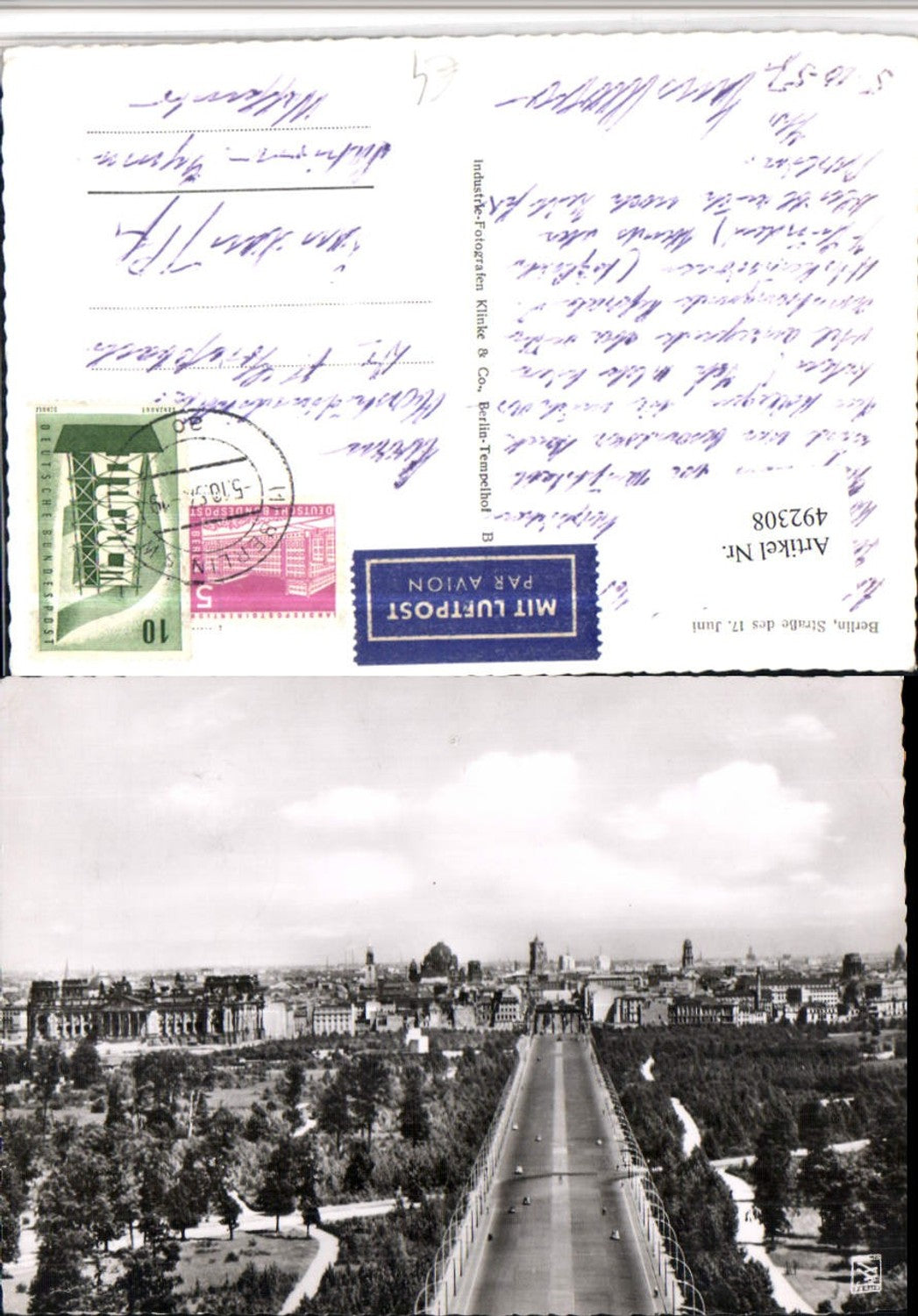 492308,Berlin Teilansicht Straße des 17. Juni