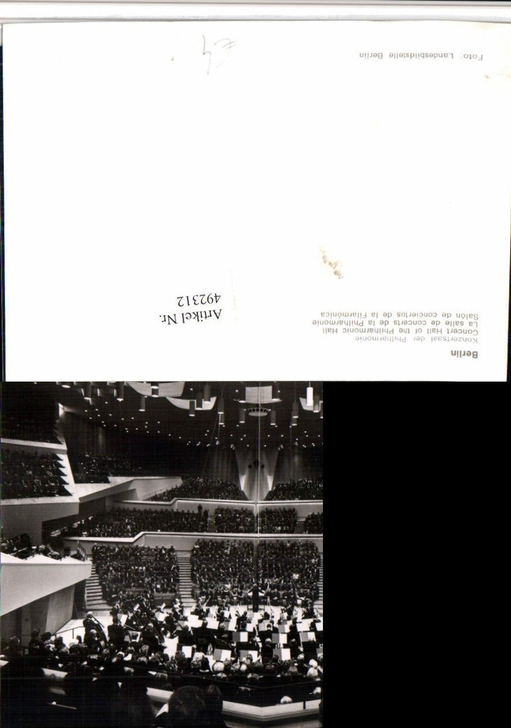 492312,Berlin Konzertsaal der Philharmonie Innenansicht