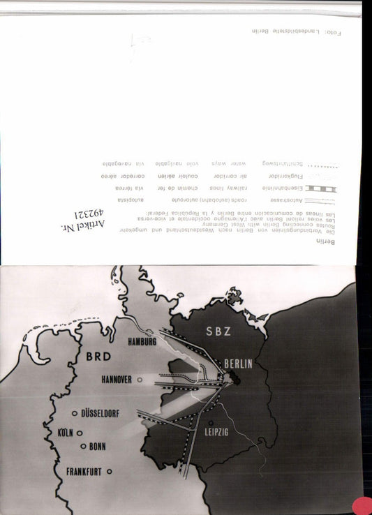 492321,Berlin Landkarte Verbindungslinien von Berlin