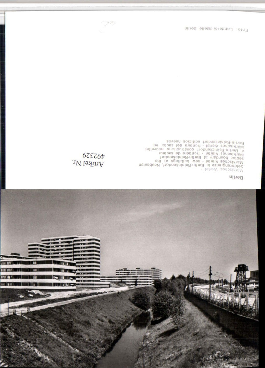 492329,Berlin Märkisches Viertel Reinickendorf Berliner Mauer Grenze