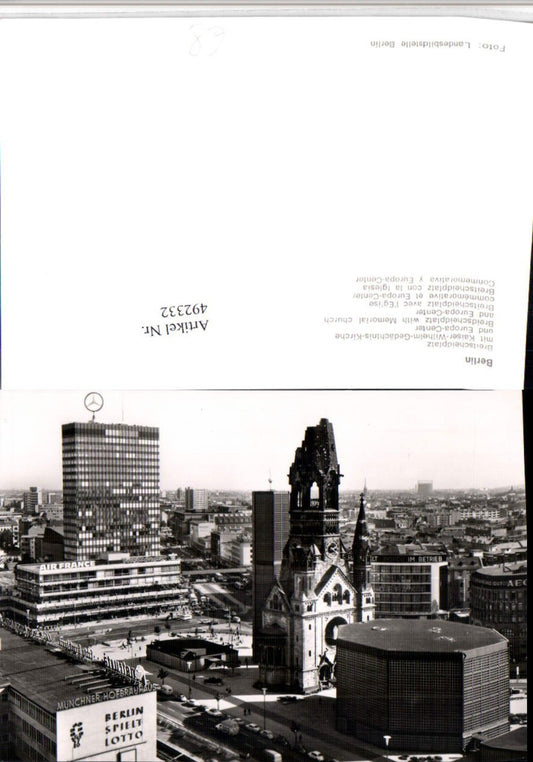 492332,Berlin Breitscheidplatz Gedächtniskirche Europa-Center