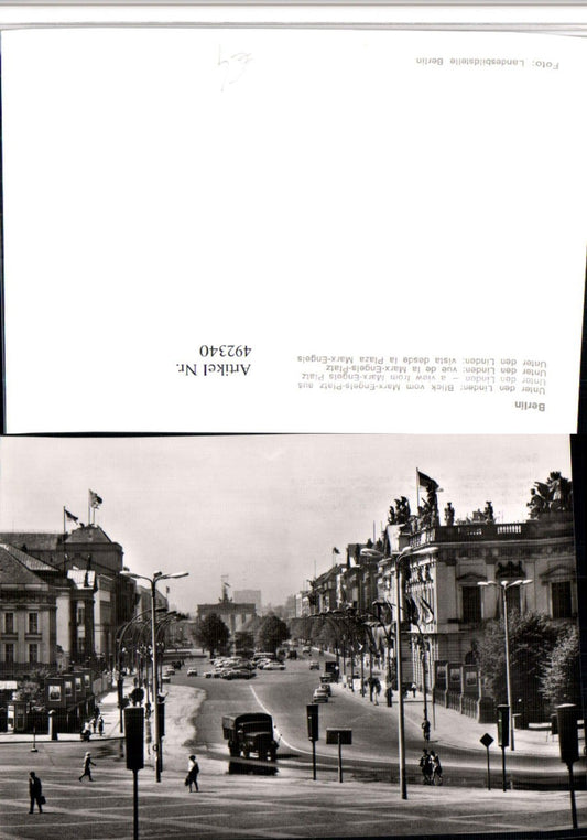 492340,Berlin Unter den Linden Blick vom Marx-Engels-Platz Brandenburger Tor