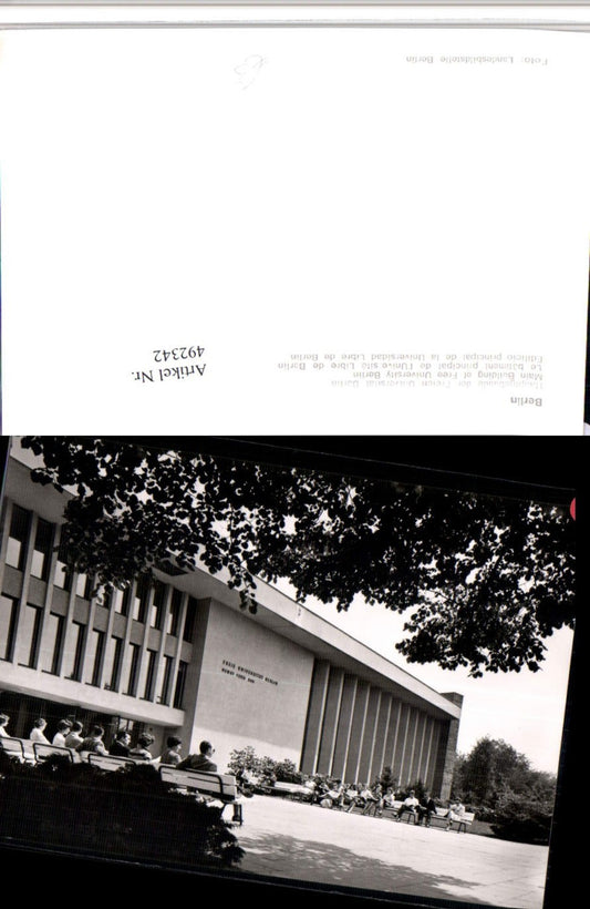 492342,Berlin Freie Universität Hauptgebäude Gebäude
