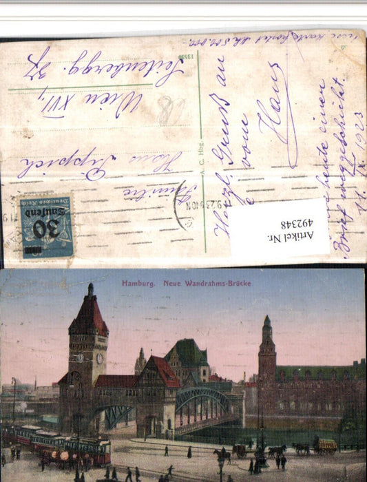 492348,Hamburg Wandrahms-Brücke Straßenbahn