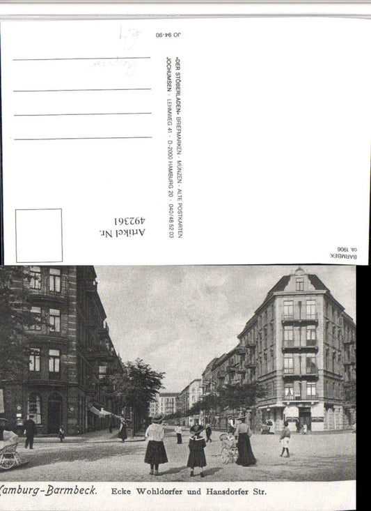 492361,Repro Hamburg Barmbek Ecke Wohldorfer u. Hansdorfer-Straße