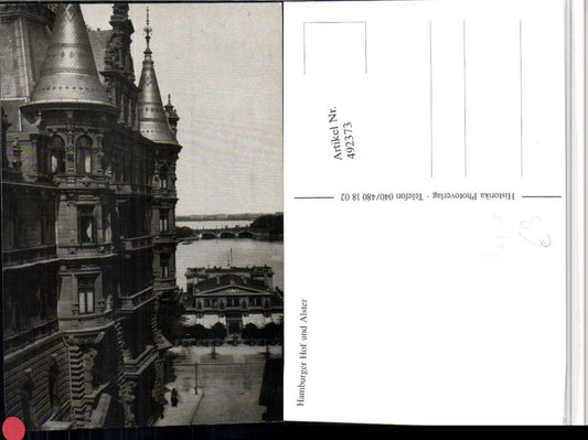 492373,Repro Hamburg Hof u. Alster Brücke