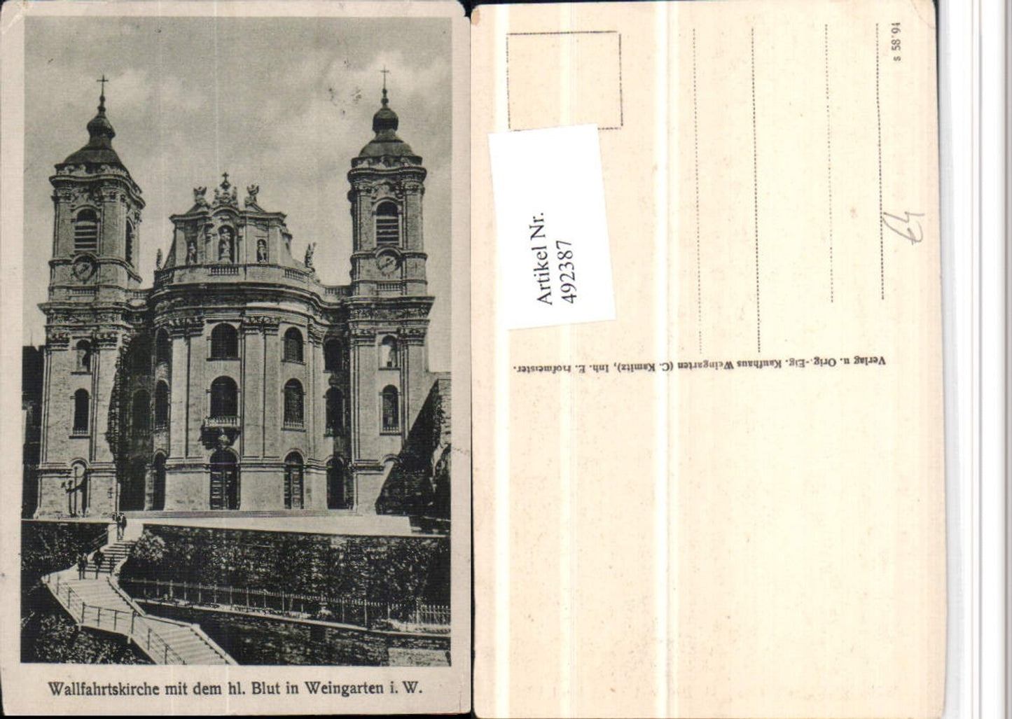 492387,Weingarten Wallfahrtskirche Kirche St. Martin