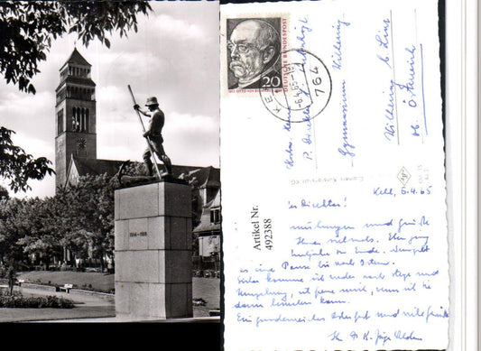 492388, Kehl am Rhein Pioneer Monument with Catholic Church