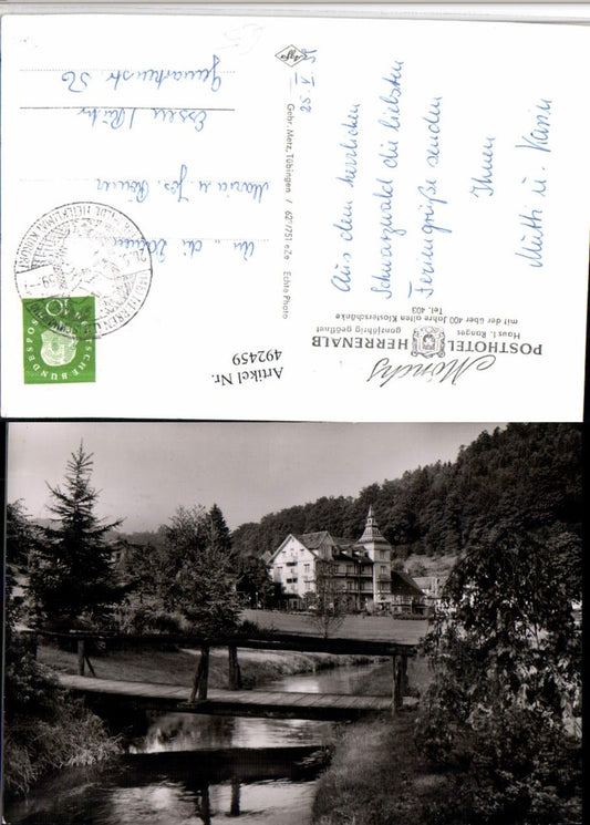 492459, Herrenalb Mönchs Posthotel Brücke