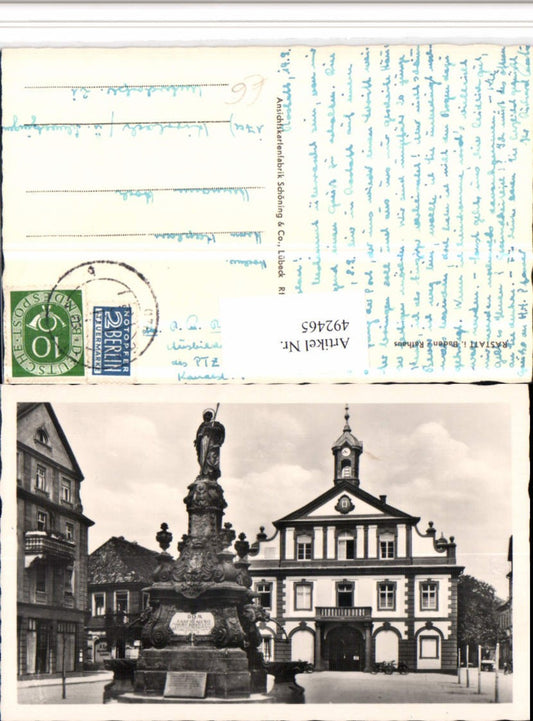 492465, Rastatt Town Hall Fountain Statue