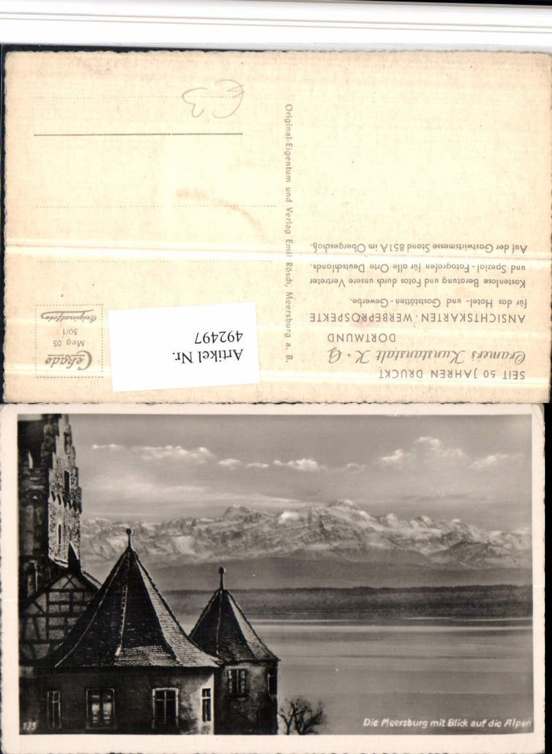 492497,Meersburg am Bodensee Burg m. Blick auf Alpen Bergkulisse