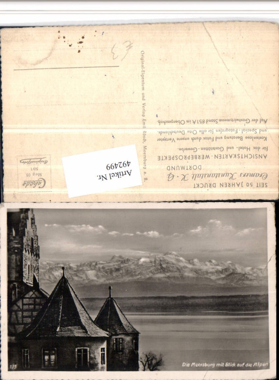 492499,Meersburg am Bodensee Burg m. Blick auf Alpen Bergkulisse