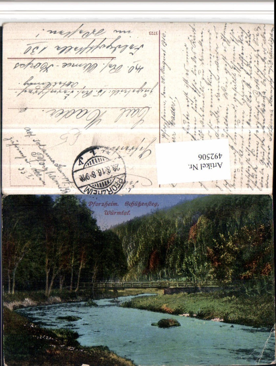 492506,Pforzheim Schützensteg Würmtal Fluss Brücke