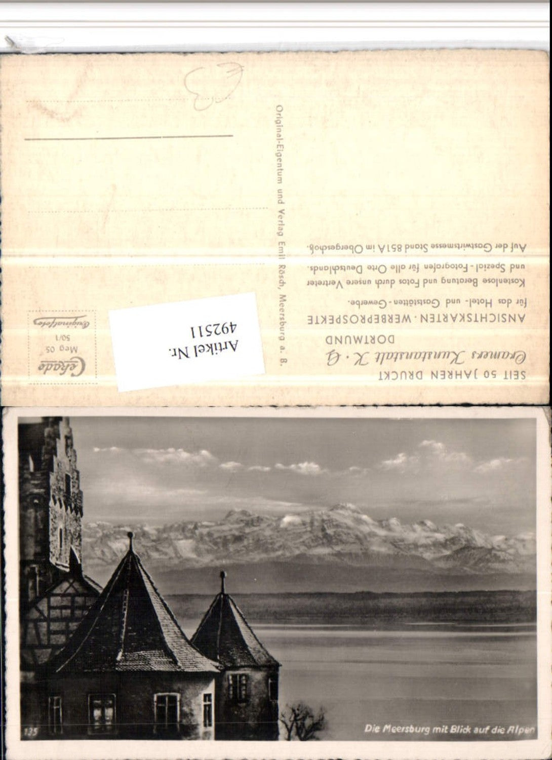 492511,Meersburg am Bodensee Burg m. Blick auf Alpen Bergkulisse