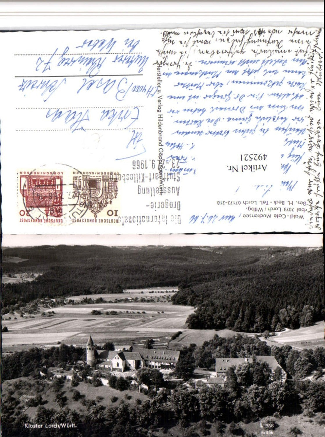 492521,Kloster Lorch Int. Drogerie-Ausstellung Stuttgart 1966 Stempel