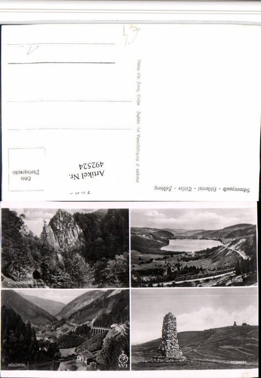 492524, Black Forest Höllental Titisee Feldberg multi-view map