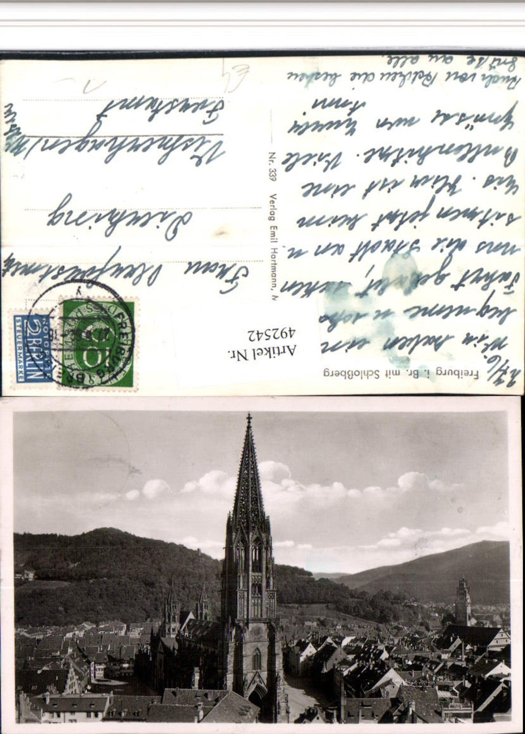 492542,Freiburg im Breisgau Kirche m. Schlossberg
