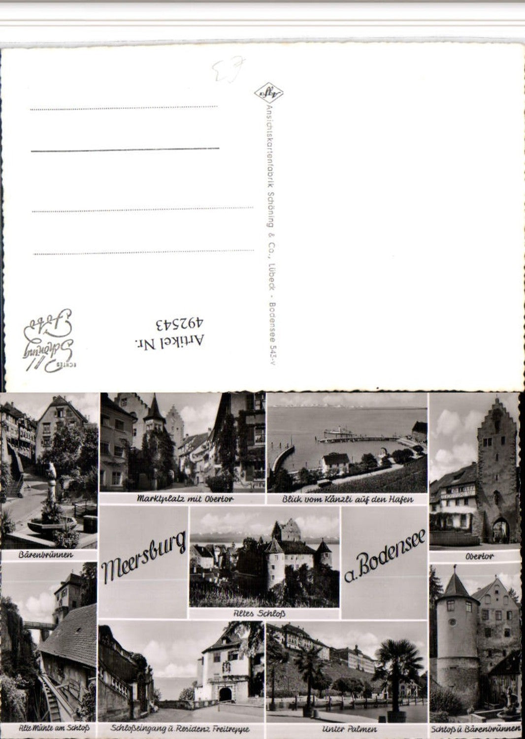 492543,Meersburg am Bodensee Schloss Mühle Obertor Mehrbildkarte