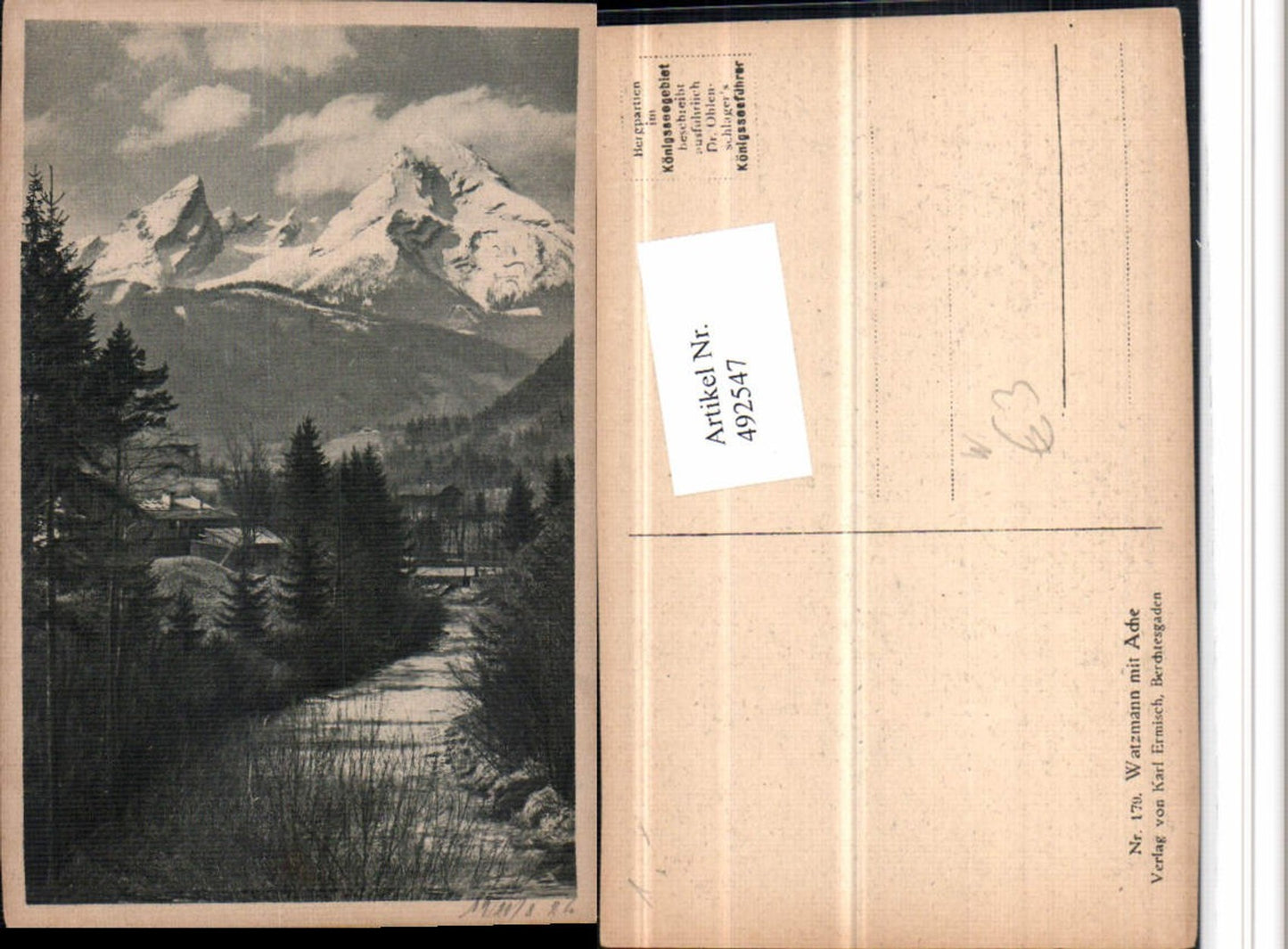 492547,Watzmann m. Ache b. Berchtesgaden Bergkulisse