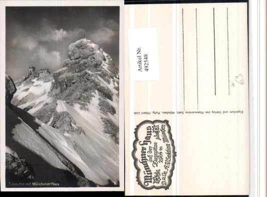 492548,Zugspitze m. Münchner Haus b. Garmisch Grainau