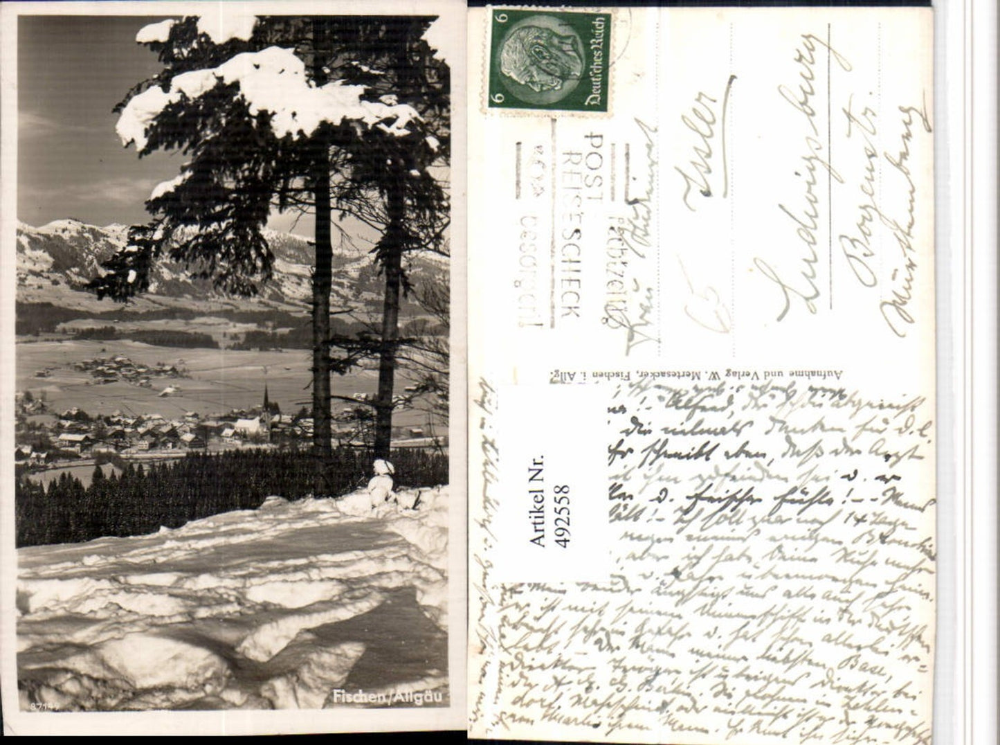 492558,Fischen im Allgäu Totale Bergkulisse Winterbild