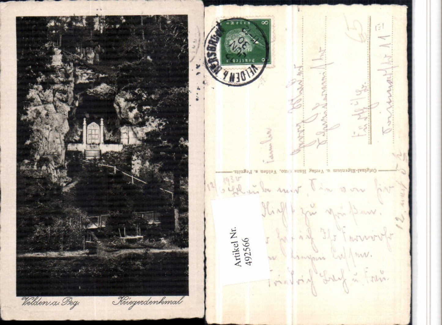 492566,Velden an d. Pegnitz Kriegerdenkmal