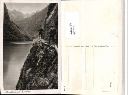 492578,Bergpfad nach Funtensee b. Berchtesgaden Bergkulisse