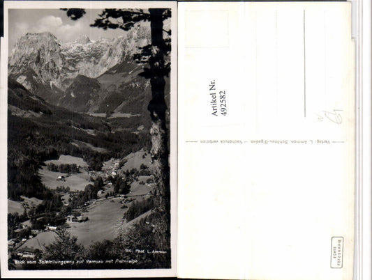 492582,Blick v. Soleleitungsweg auf Ramsau m. Reiteralpe Bergkulisse