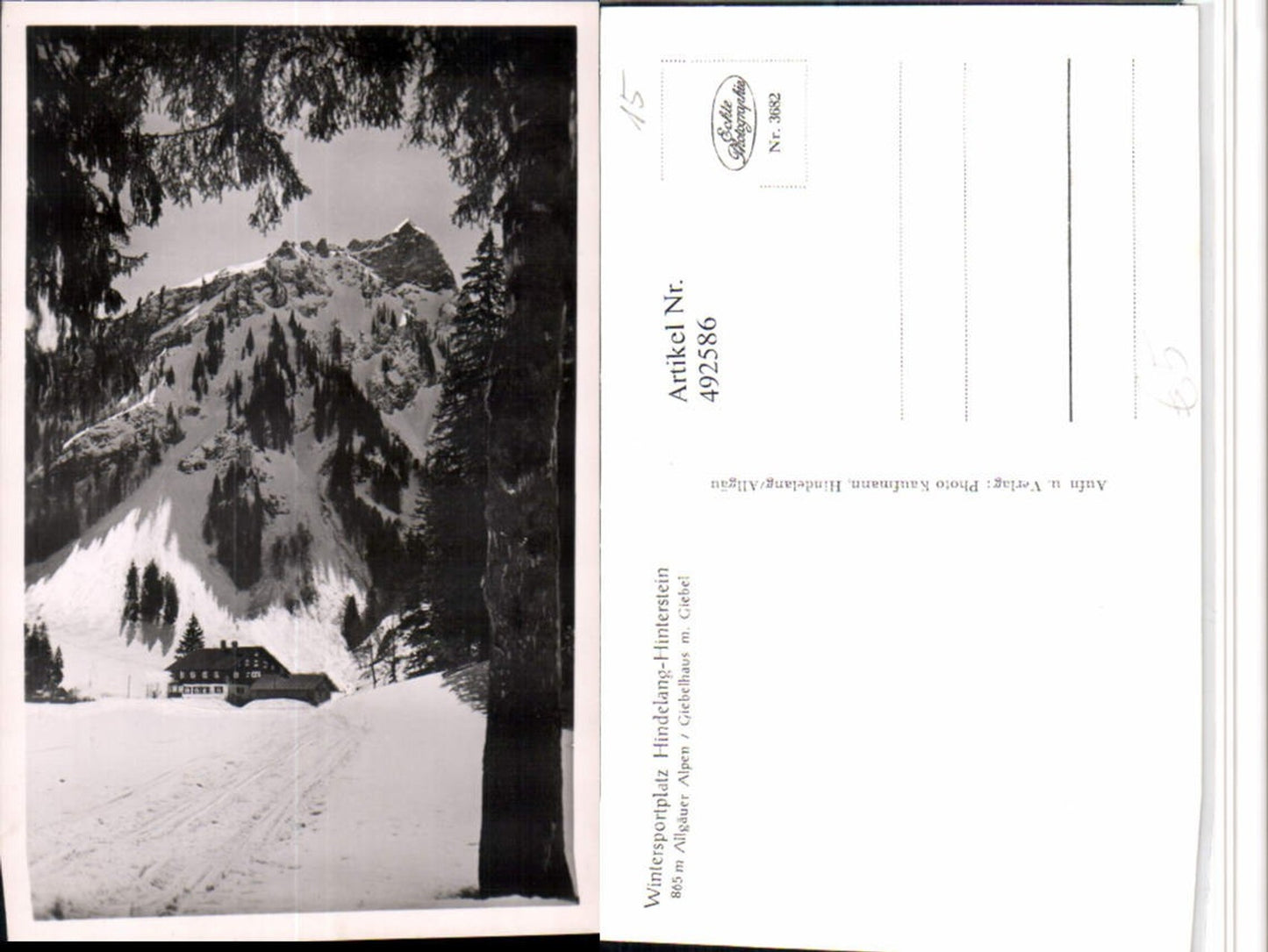 492586,Hindelang Hinterstein Gipfelhaus m. Giebel Winterbild