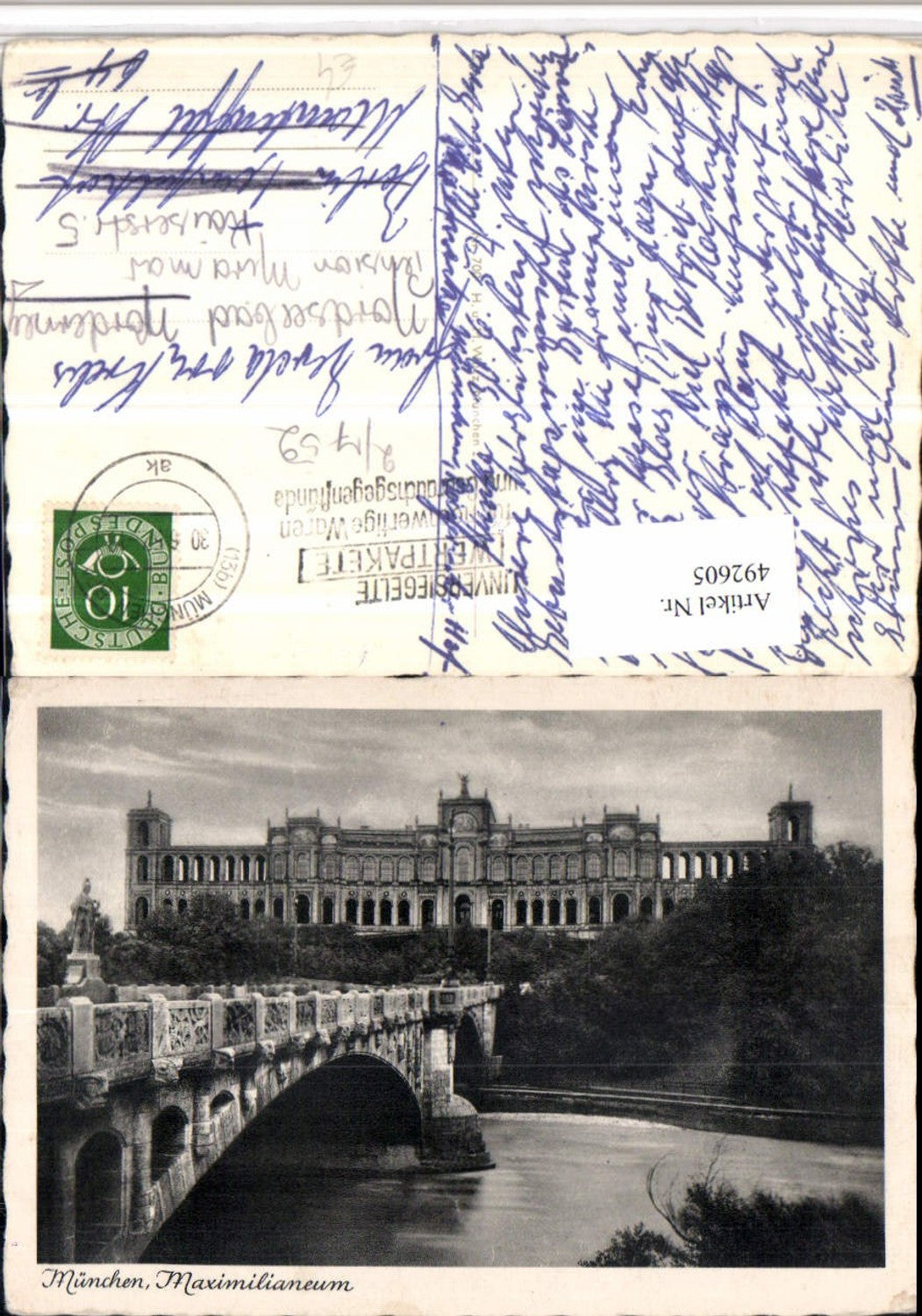 492605,München Maximilianeum Gebäude Brücke