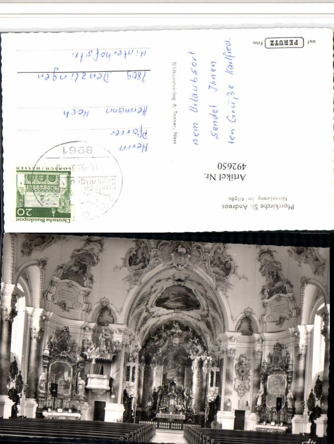 492650,Nesselwang im Allgäu Pfarrkirche St. Andreas Innenansicht