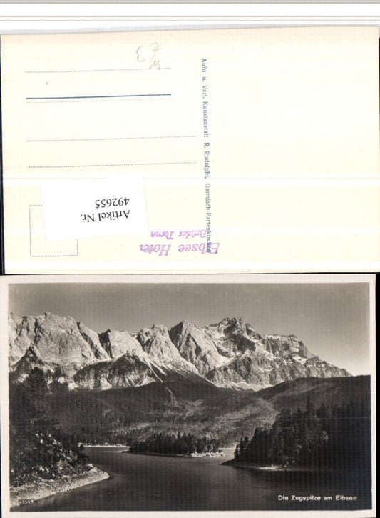 492655,Eibsee See b. Grainau m. Zugspitze Bergkulisse