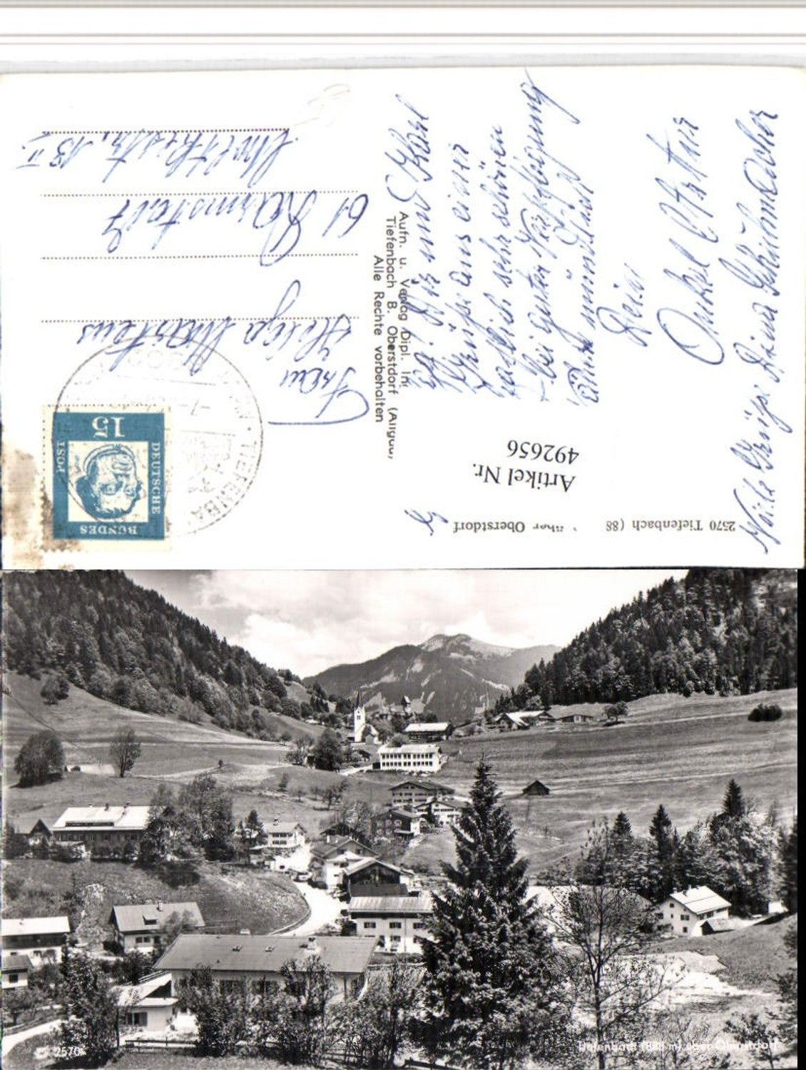 492656,Tiefenbach b. Oberstdorf Totale Bergkulisse