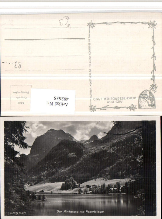 492658,Hintersee See b. Berchtesgaden m. Reiteralpe Bergkulisse