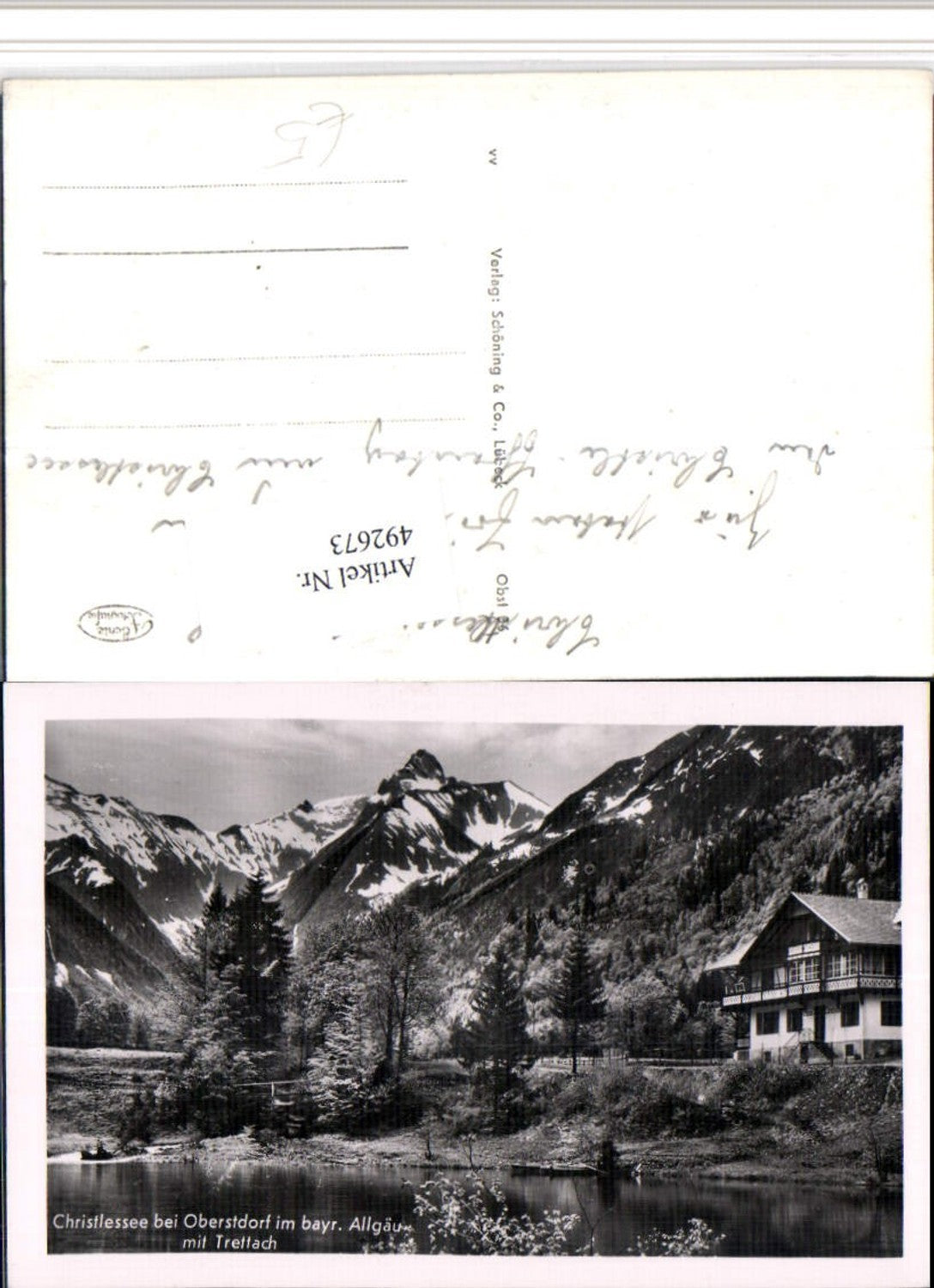 492673,Christlessee See b. Oberstdorf m. Trettach Bergkulisse