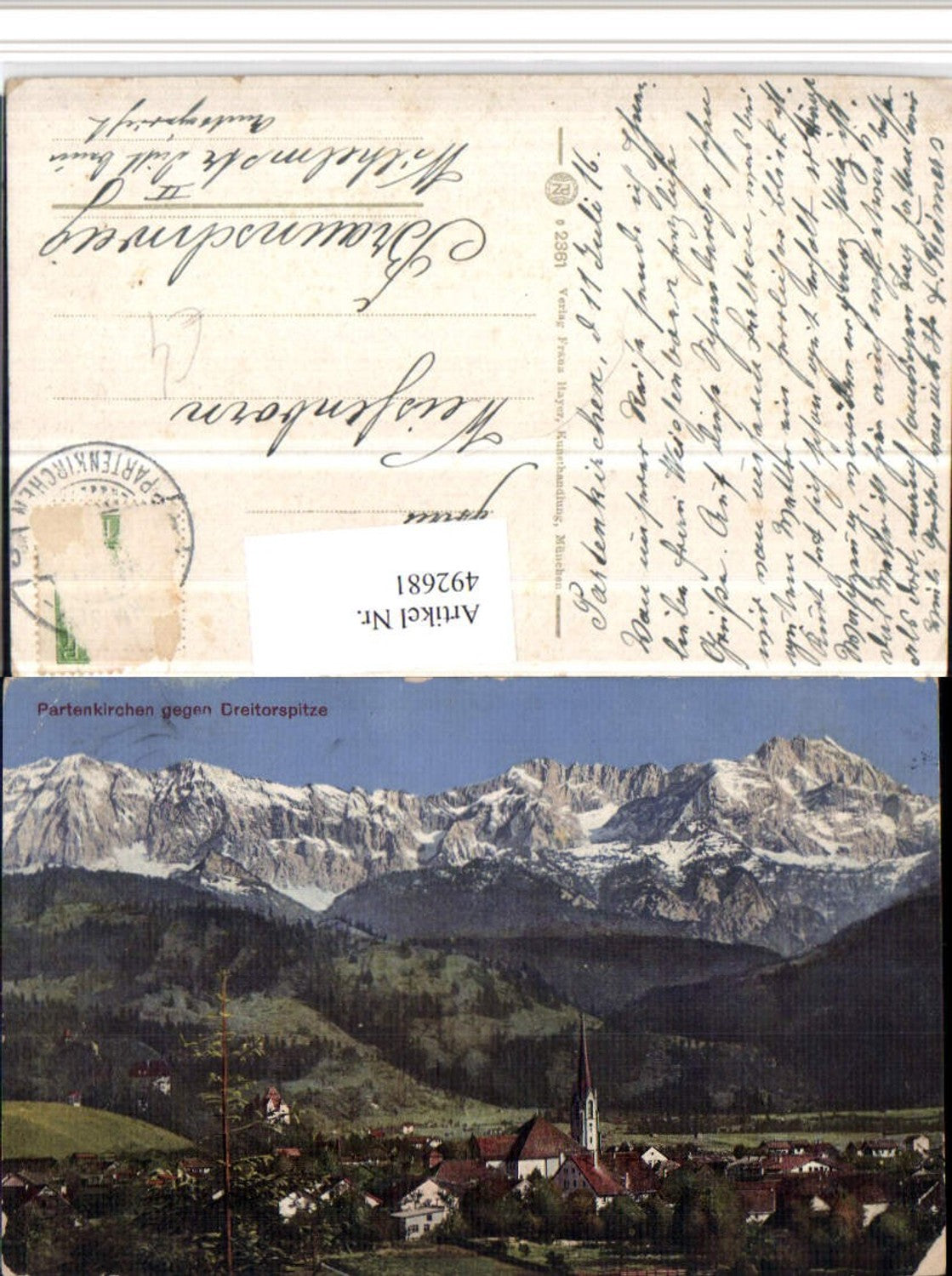 492681,Partenkirchen Totale geg. Dreitorspitze Bergkulisse