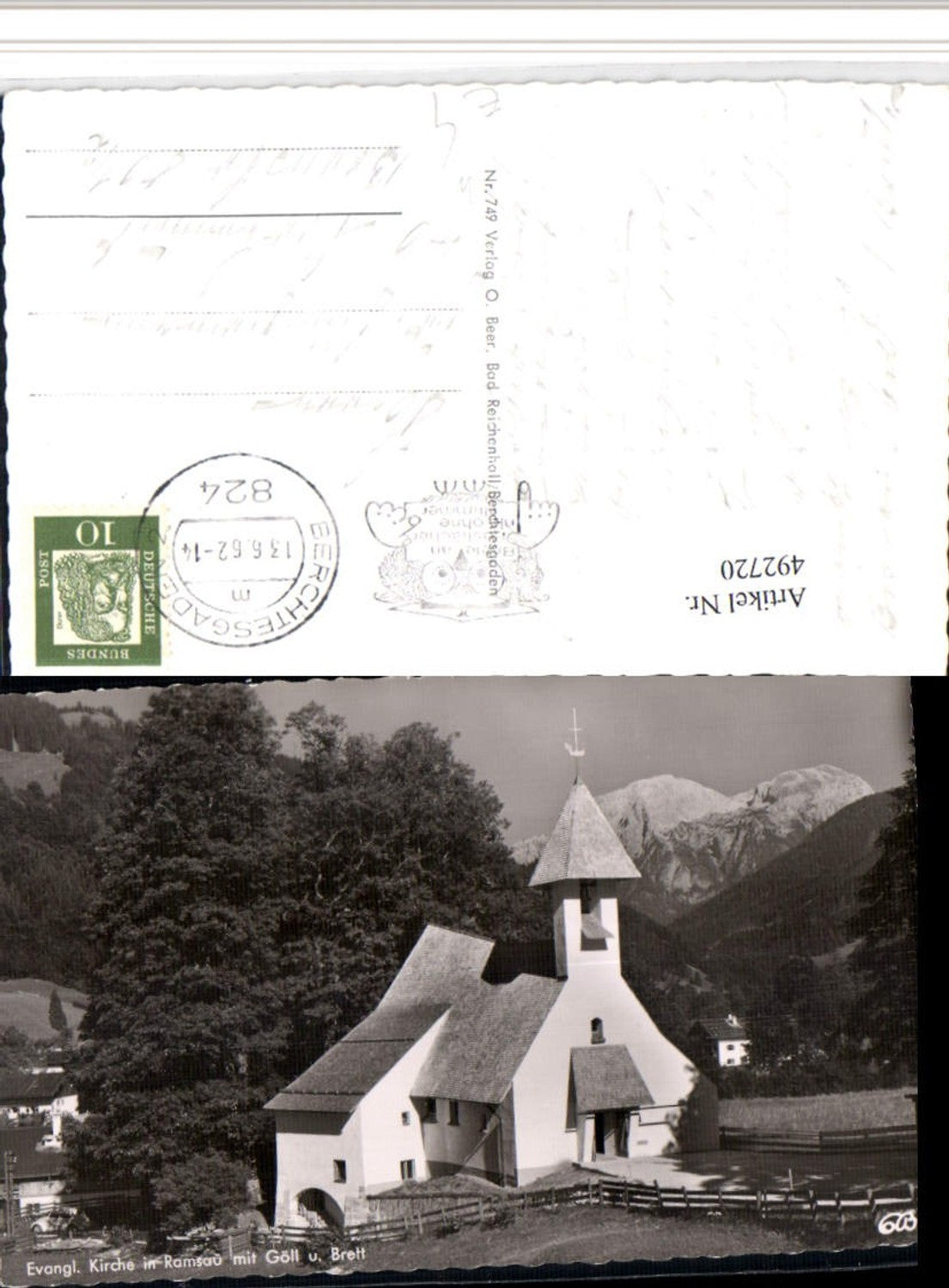492720,Ramsau b. Berchtesgaden Evangelische Kirche Bergkulisse