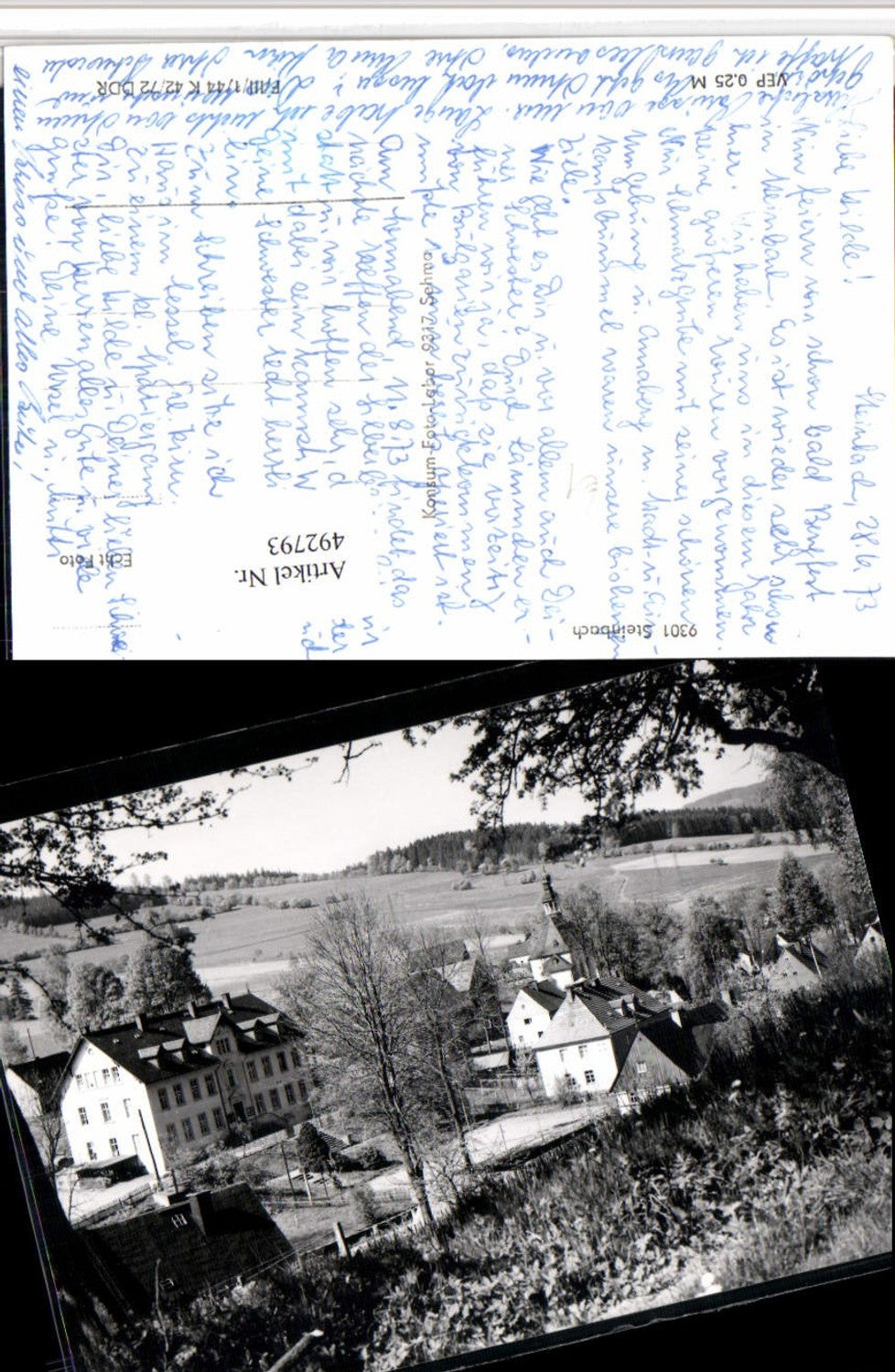 492793, Steinbach in the Ore Mountains, partial view of the church