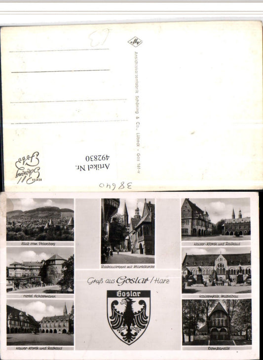 492830,Goslar am Harz Totale Rathaus Domkapelle Hotel Mehrbildkarte