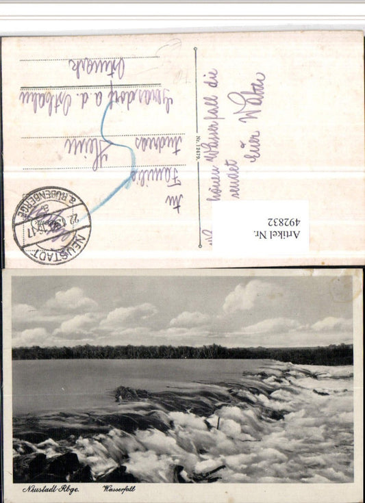 492832,Neustadt am Rübenberge Wasserfall Wehr Feldpost Gerasdorf