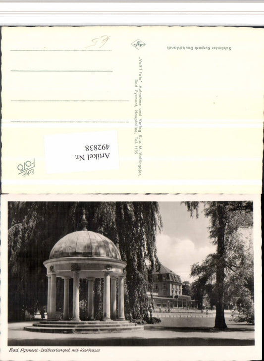492838,Bad Pyrmont Erdbeertempel Tempel m. Kurhaus