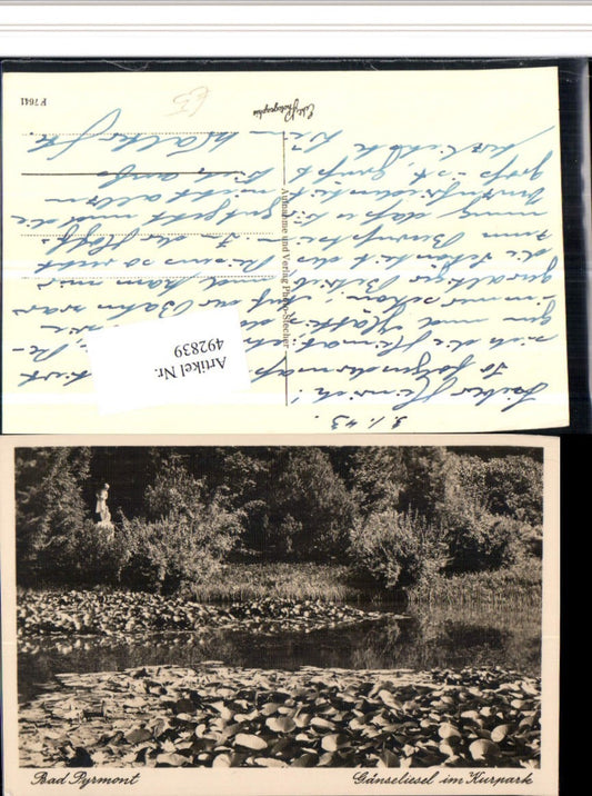 492839,Bad Pyrmont Gänseliesel im Kurpark Statue