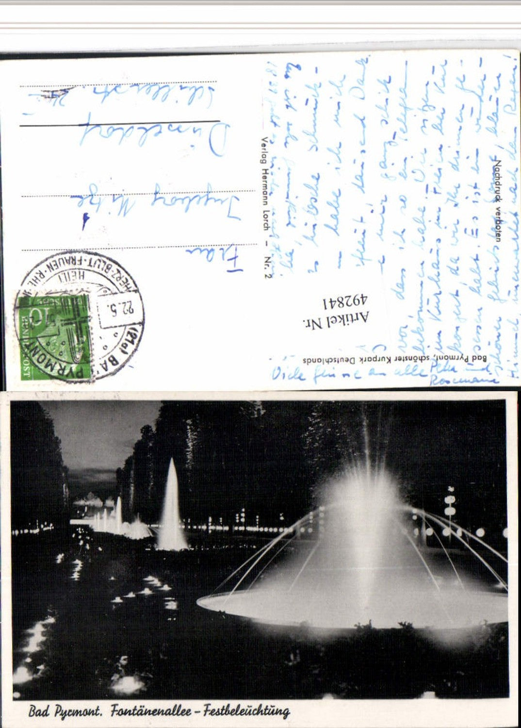 492841,Bad Pyrmont Fontänenallee Festbeleuchtung