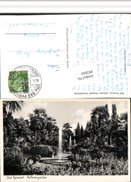 492844,Bad Pyrmont Palmengarten Palmen Fontänen