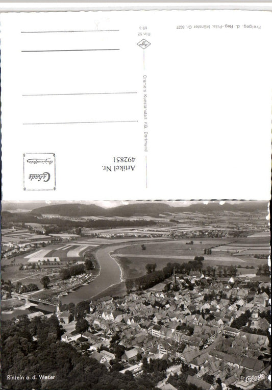 492851,Rinteln an d. Weser Totale Fliegeraufnahme