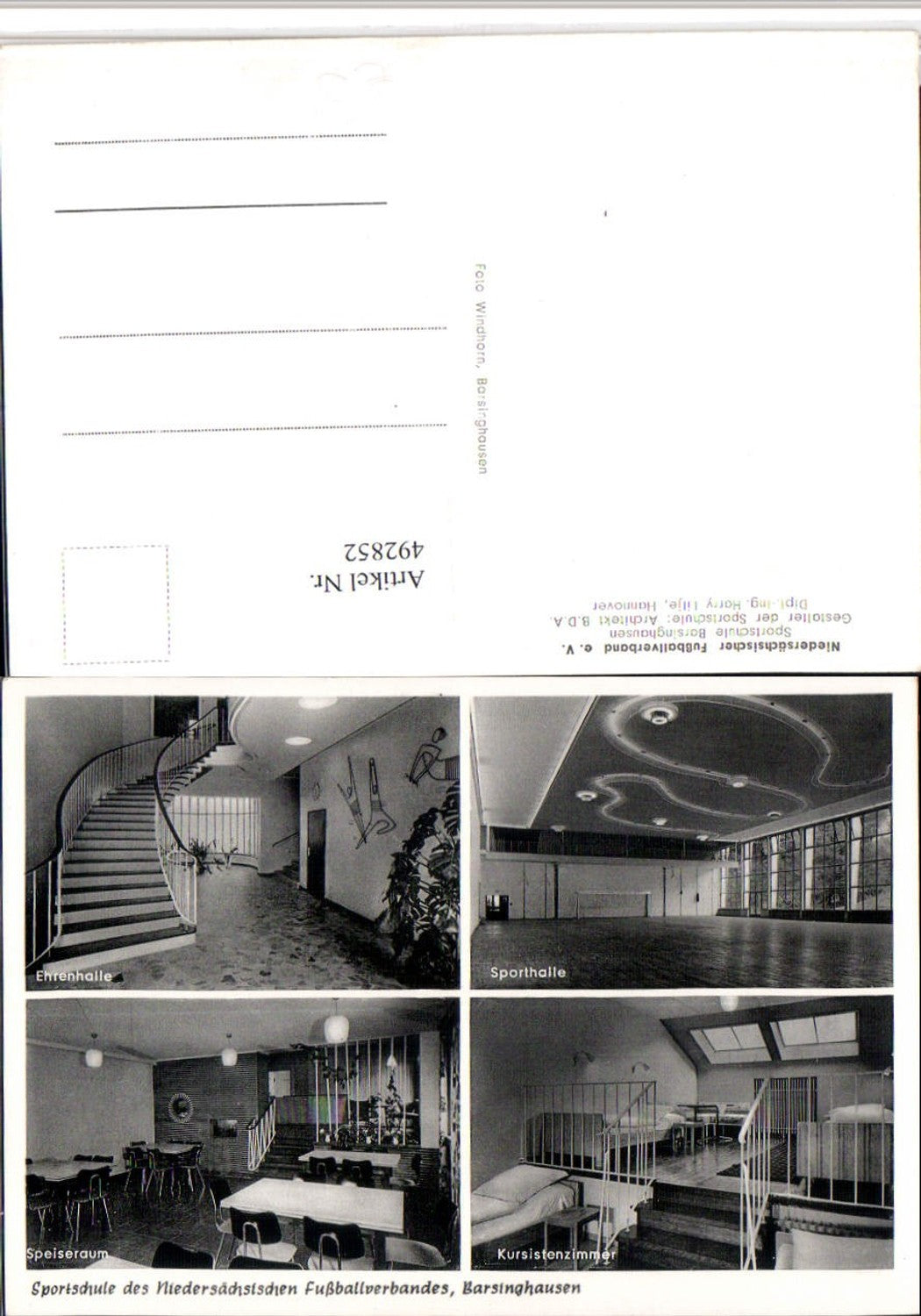 492852,Barsinghausen Sportschule Ehrenhalle Sporthalle Mehrbildkarte