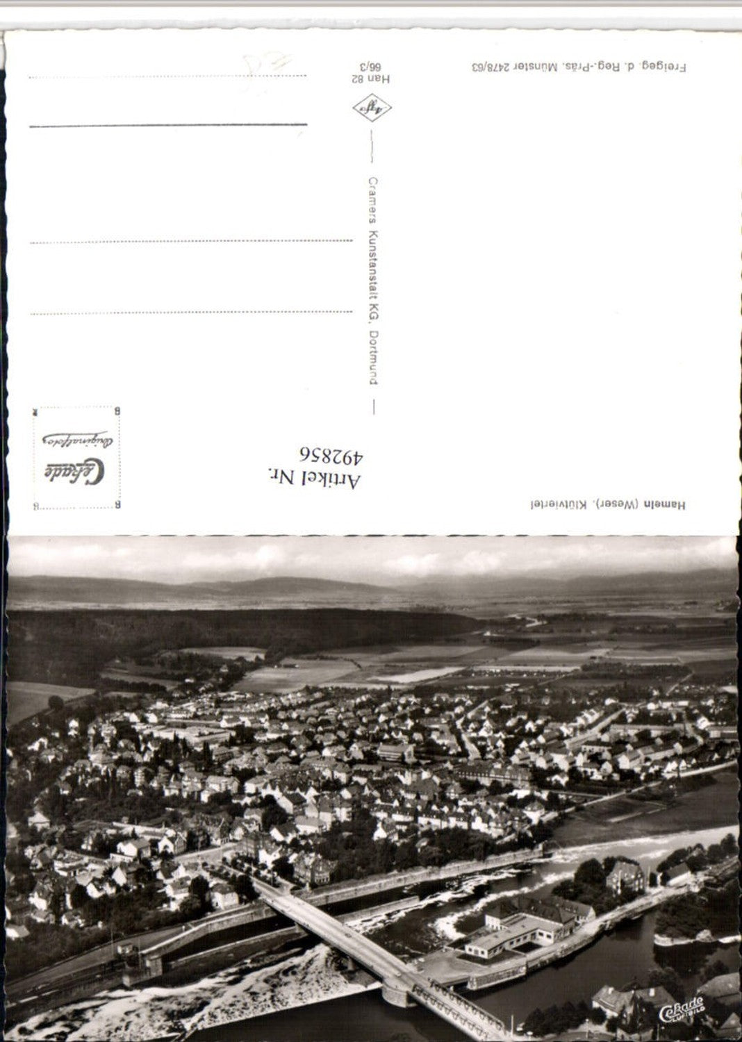 492856,Hameln an d. Weser Klütviertel Totale Fliegeraufnahme